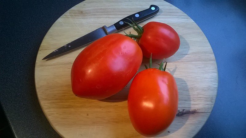 Plum tomatoes.